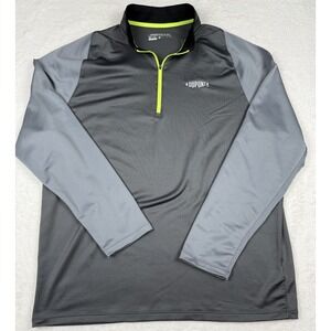 NIKE Golf Pullover Men's XL Gray Performance Lightweight Quarter-Zip Casual